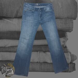 7 For All Mankind "A" Pocket Boot Cut Jeans - Size 28
